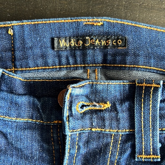 Navy blue distressed Nudie jeans - Picture 3 of 8